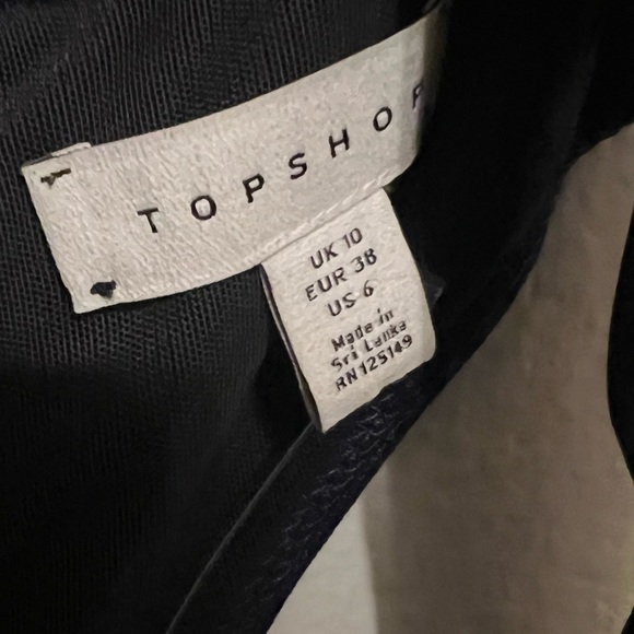 120. TopShop Black & Blue Cut-out Midi Dress 6 - Picture 7 of 11